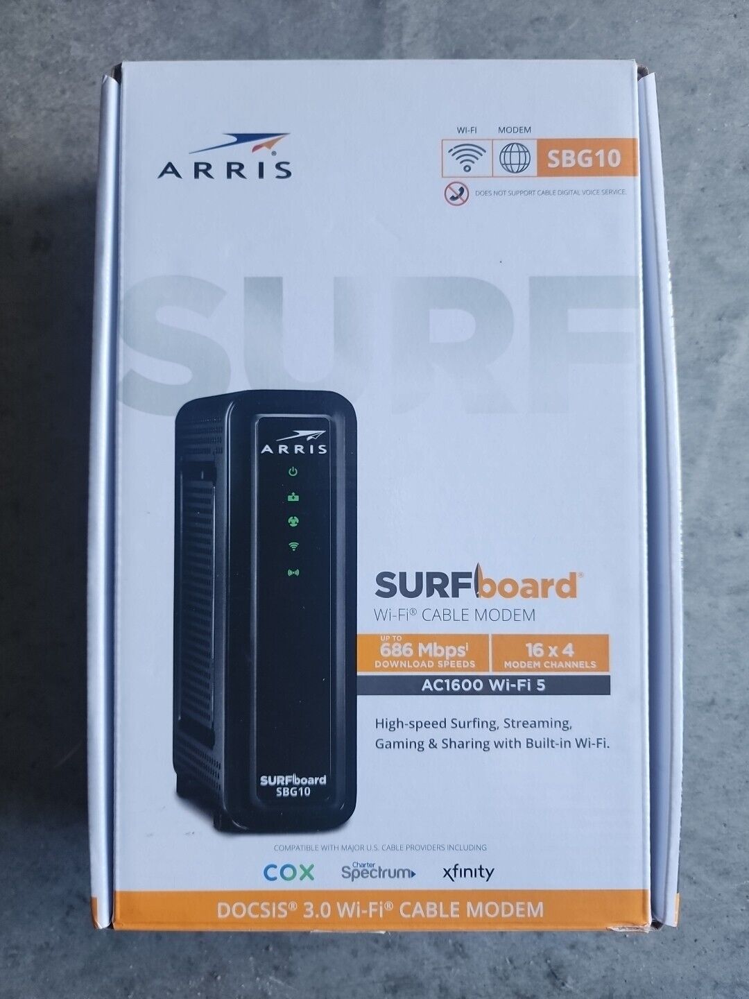MINT Arris Surfboard SBG10 DOCSIS 3.0 Cable Modem Wi-Fi 5 AC1600