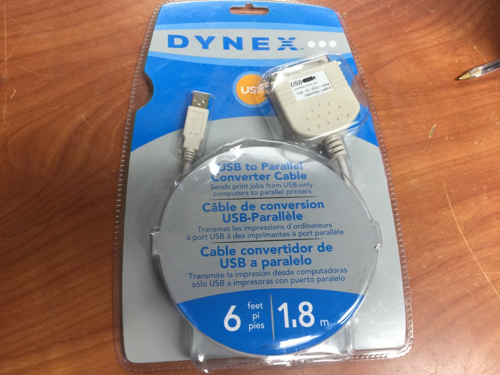 Dynex USB to Parallel Converter Cable 6 feet (1.8 m) NIB