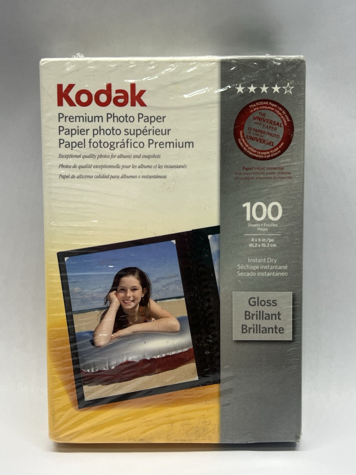 Kodak Premium Photo Paper 100 Sheets 4x6" Gloss Brilliant NEW SEALED