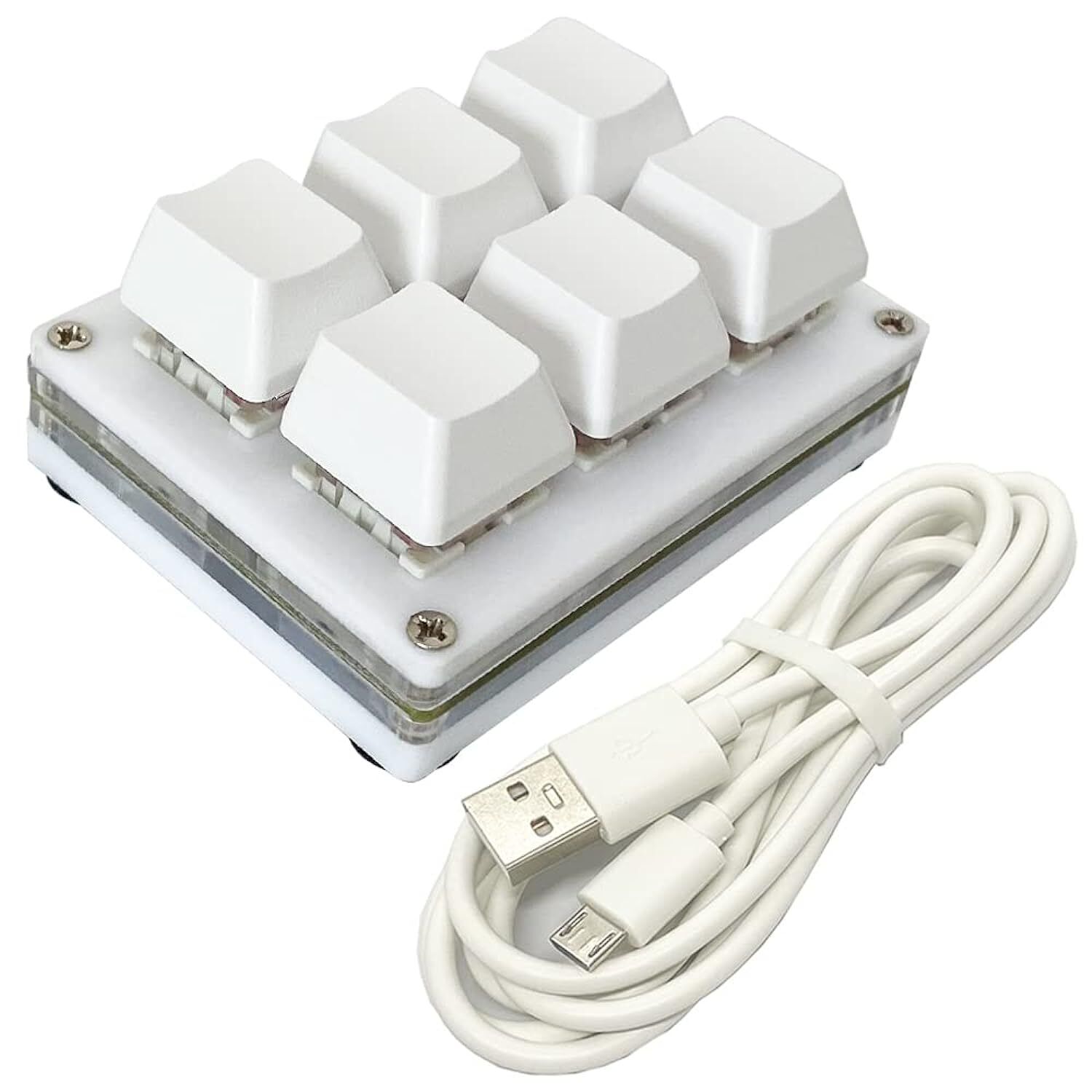 Mini 6-Key Macro Mechanical Keypad Rgb Gaming Keyboard Portable One-Handed Ful