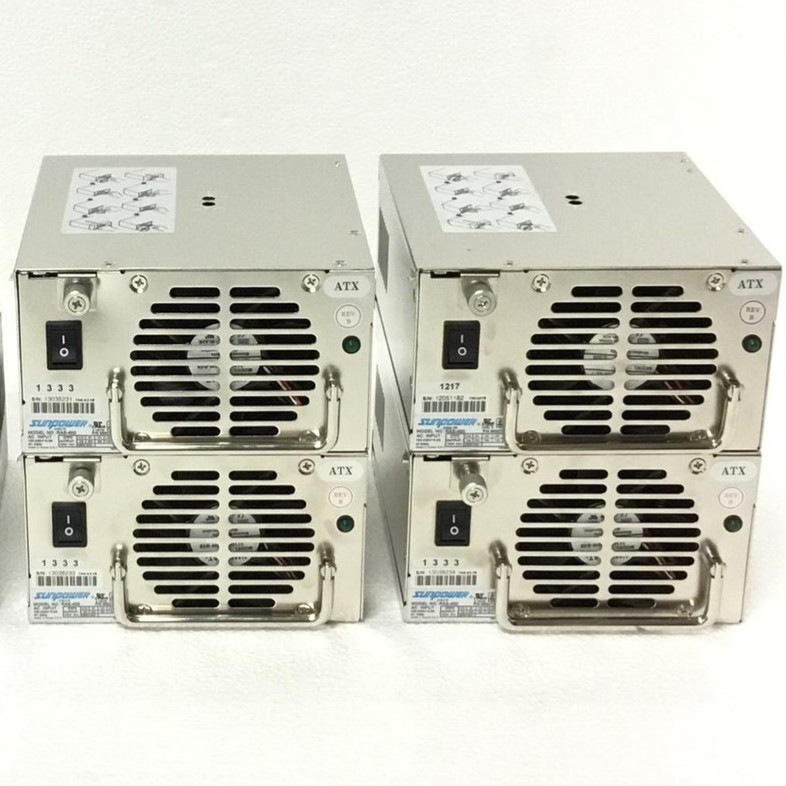 4x SunPower RAS-400 Power Supply for Overland Neo NE8000 Storage Unit 400W