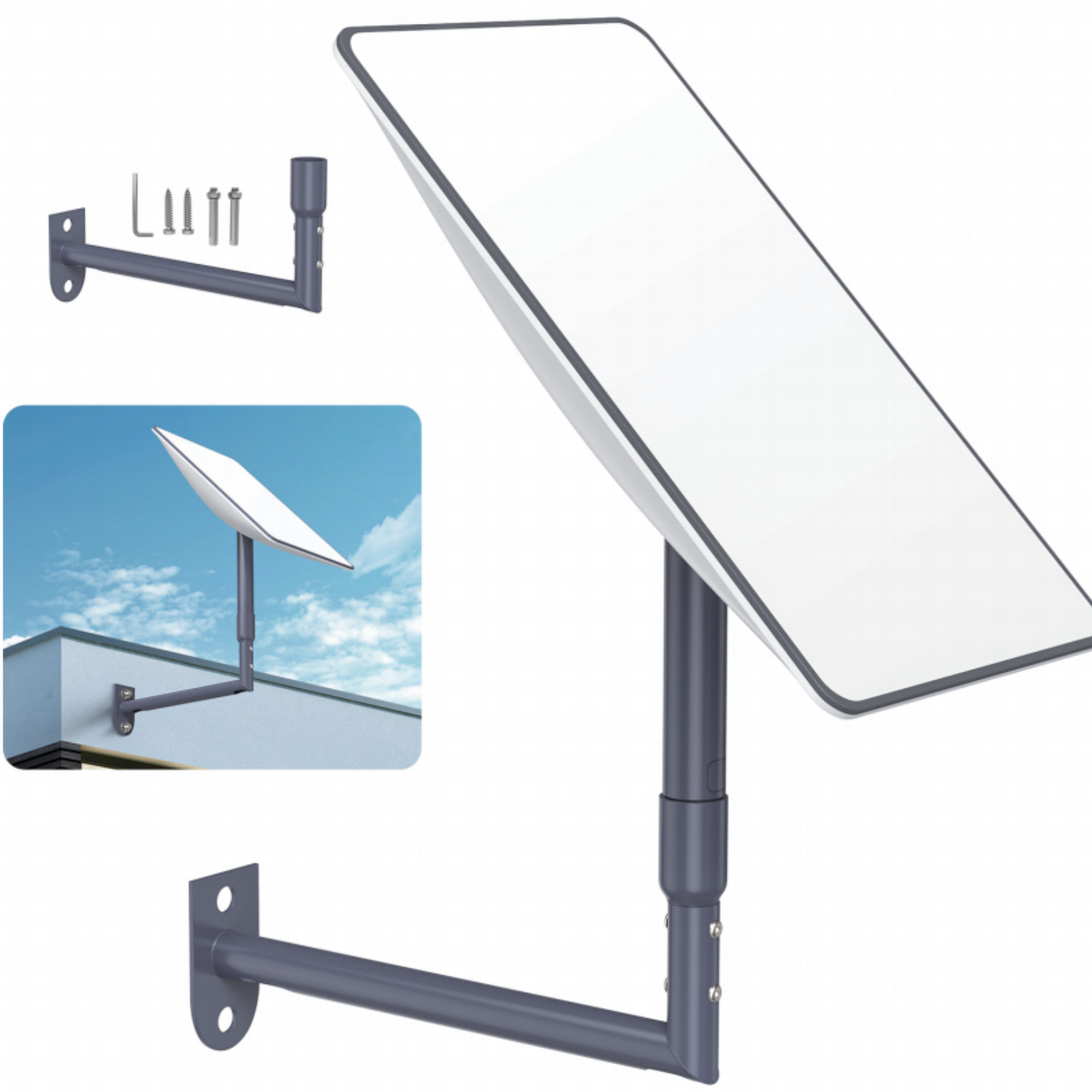 Roof Mount for Starlink Gen 2 High Performance with L-Shaped Adapter Bracket