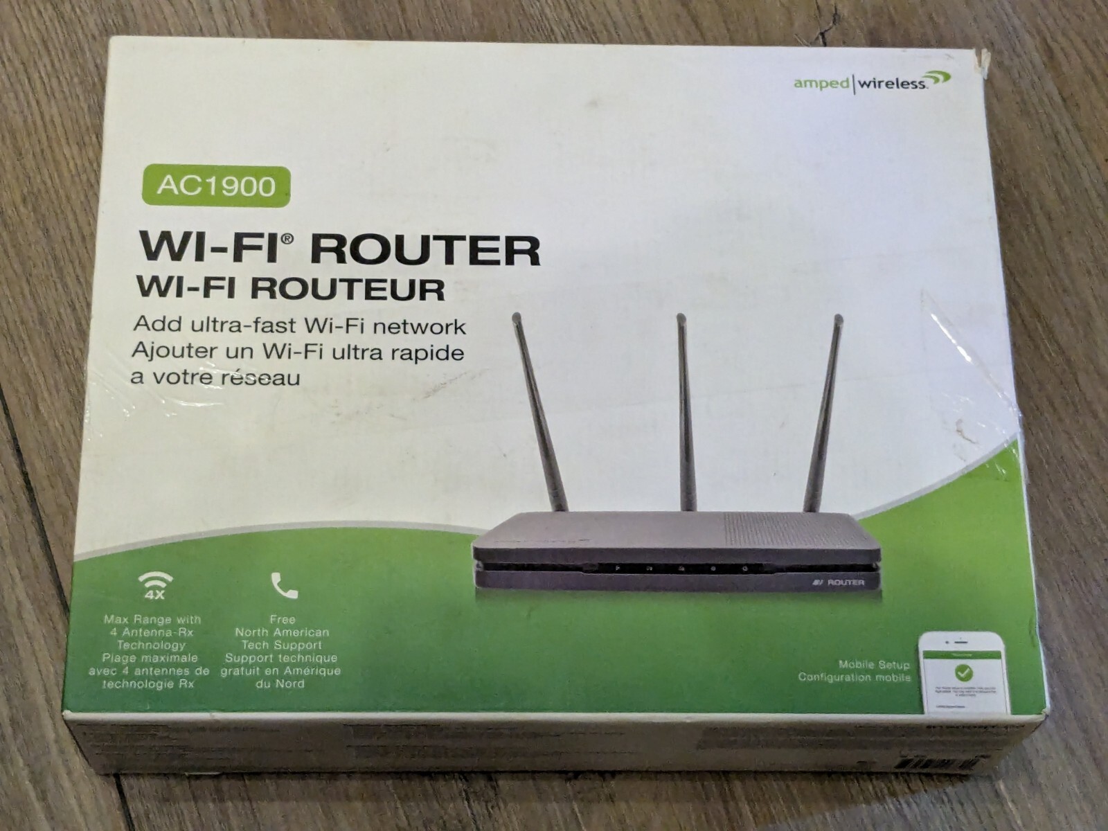 Amped Wireless B1900RT-CA AC1900 Dual-Band Wi-Fi Router - New Open Box