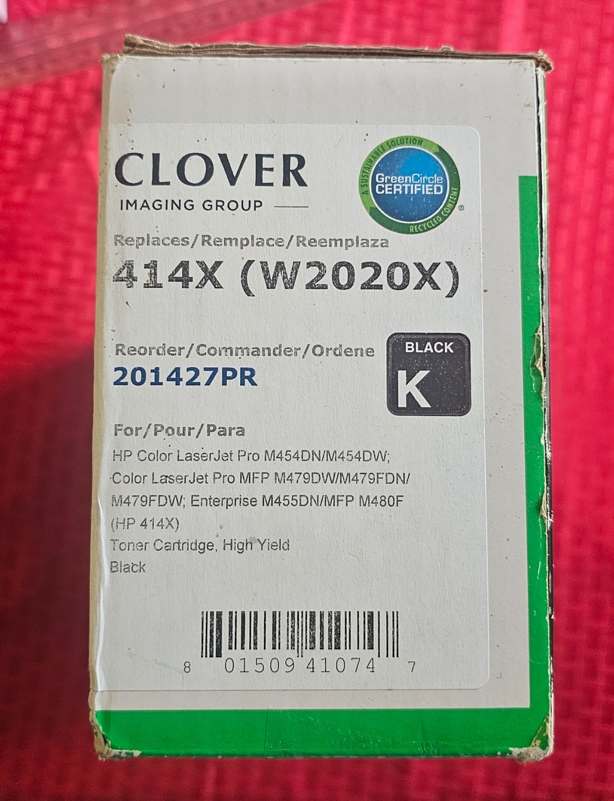 Clover High Yield BLACK Toner Cartridge For HP 414X (W2022X) 201430PR