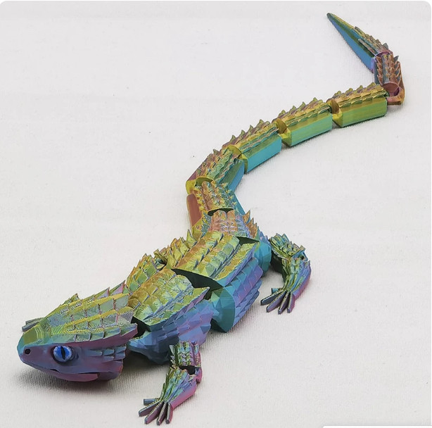 3D printed toy - 48cm x 17cm lizard joint-able animal simulation model