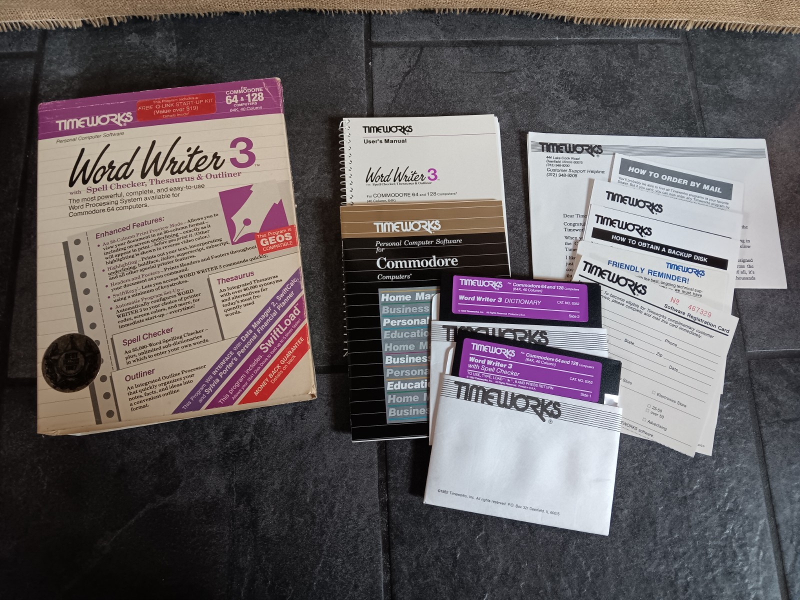Commodore 64 Timeworks Word Writer 3 Computer Software Tested/Works 