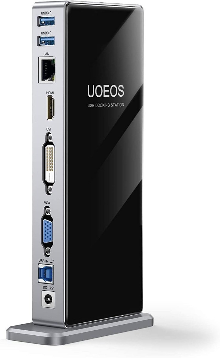 USB Docking Station uoeos 13 in 1 USB C Laptop Docking Station with HDMI&DVI&...