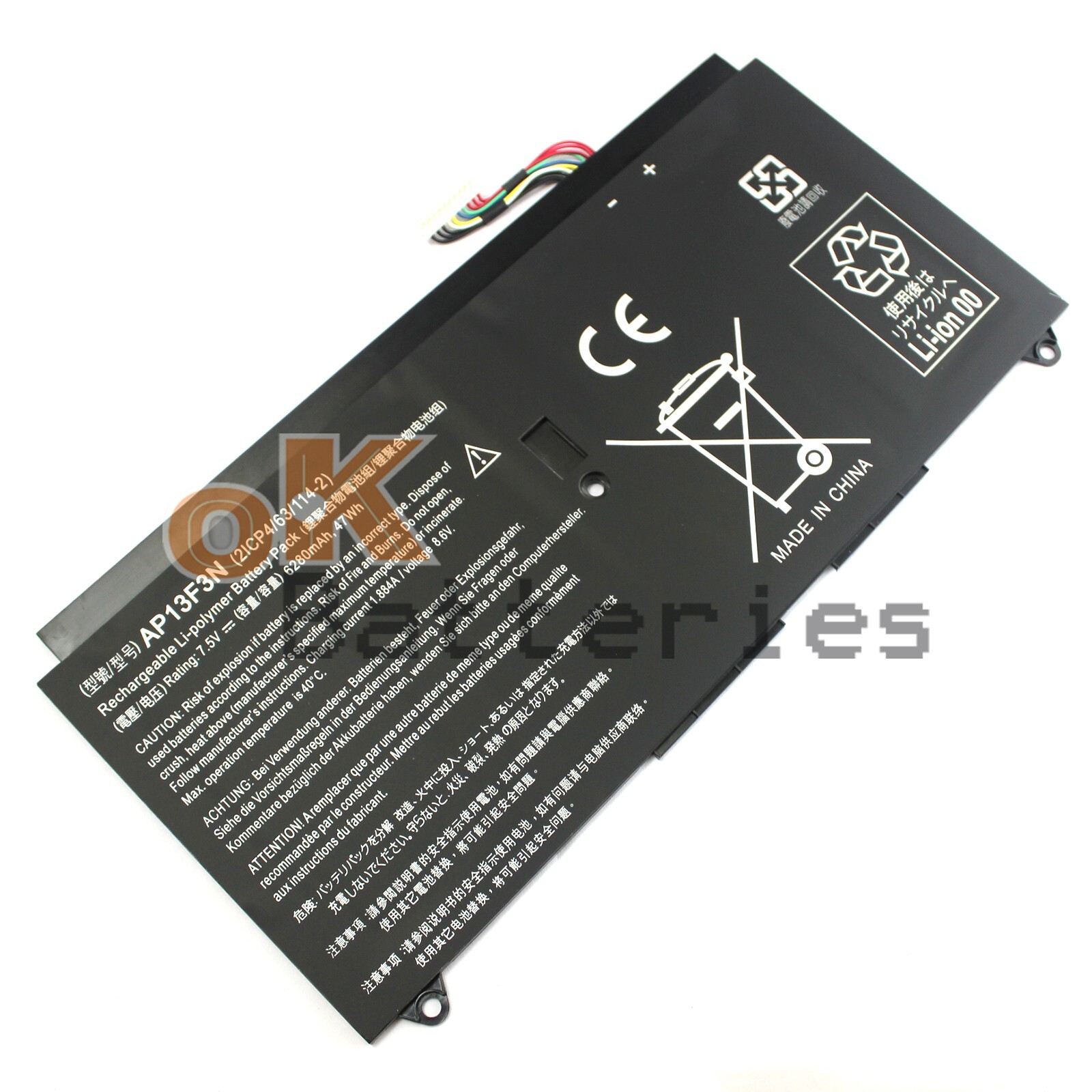 AP13F3N Laptop Battery for Acer Aspire S7-392 S7-393 Ultrabook 2ICP4/63/114-2