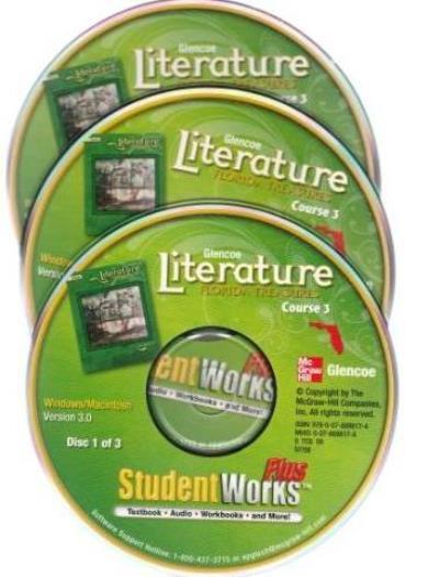 Glencoe Literature: Florida Treasures Course 3 StudentWorks Plus PC MAC CD text+