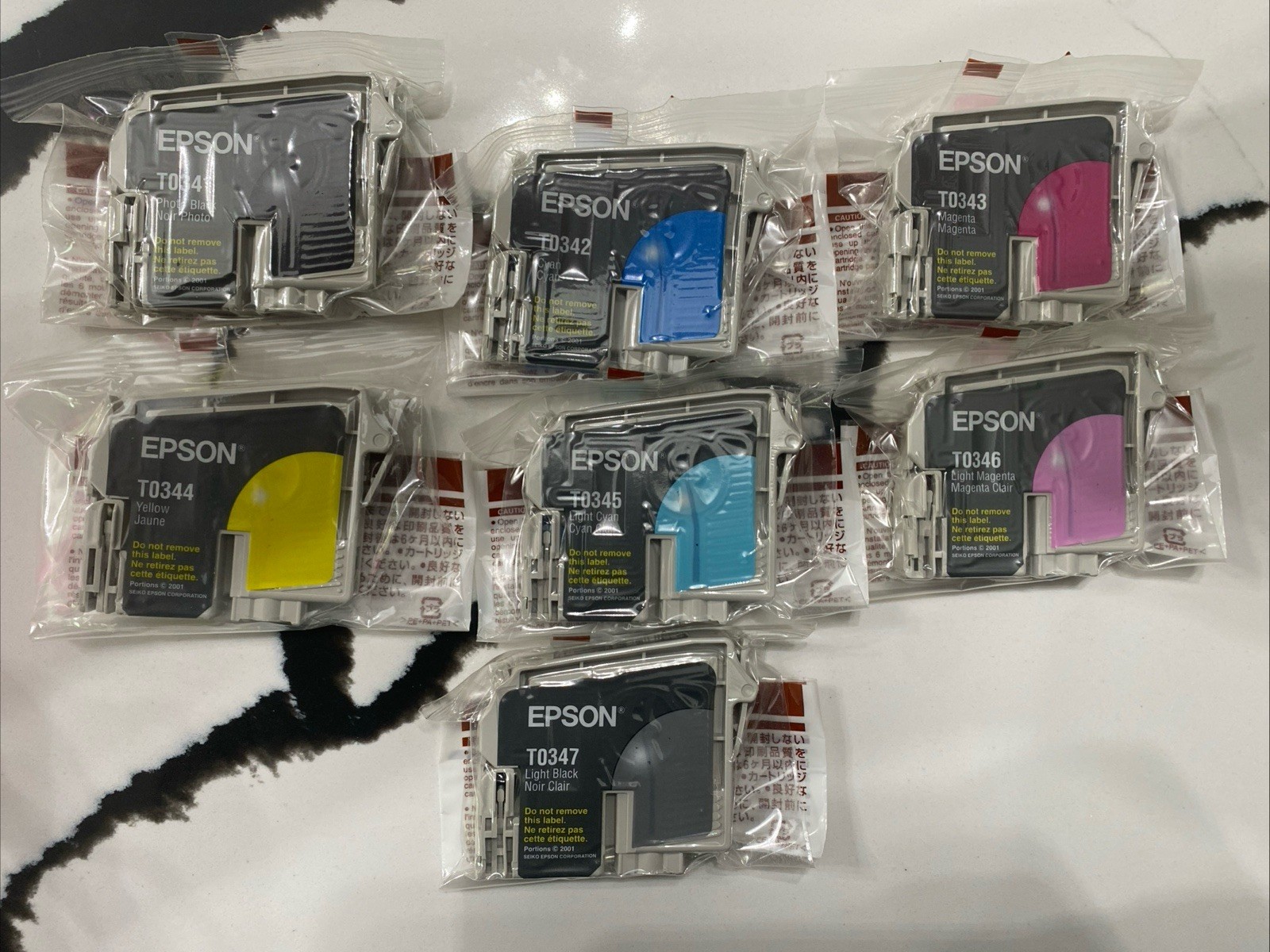 Genuine Epson Stylus 2200 Ink Lot T0341 T0342 T0343 T0344 T0345 T0346 T0347