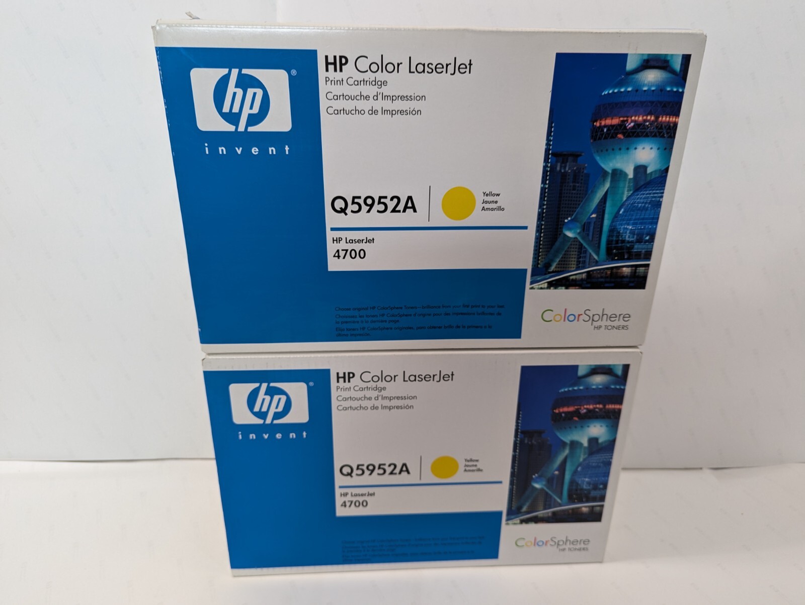 2X Genuine HP  643A  Q5952A Yellow Toner  LaserJet 4700 - SEALED BOXES