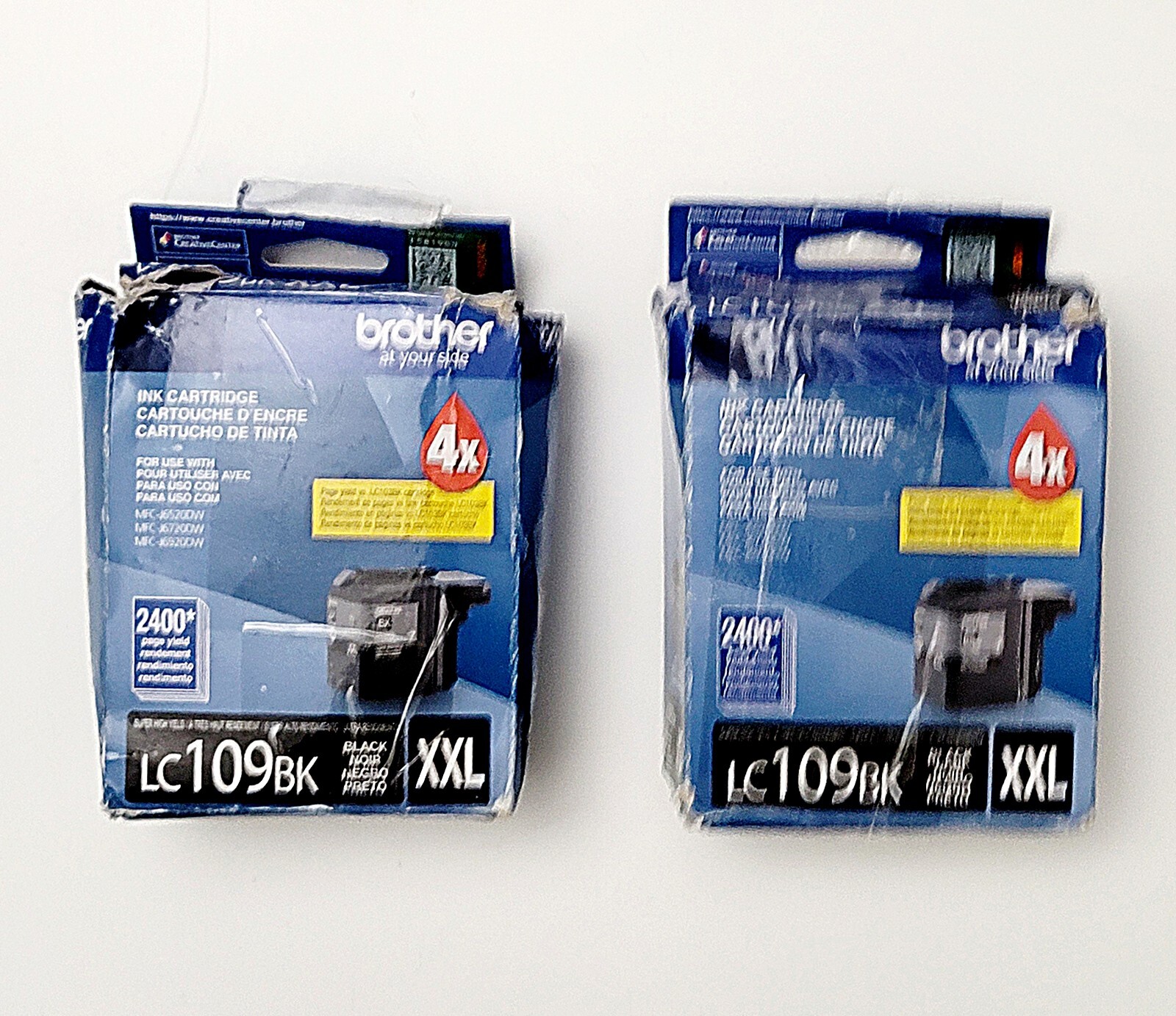 Genuine OEM 2 PACK Brother LC109BK XXL Ink Cartridges Black For MFC-J6520DW Inks