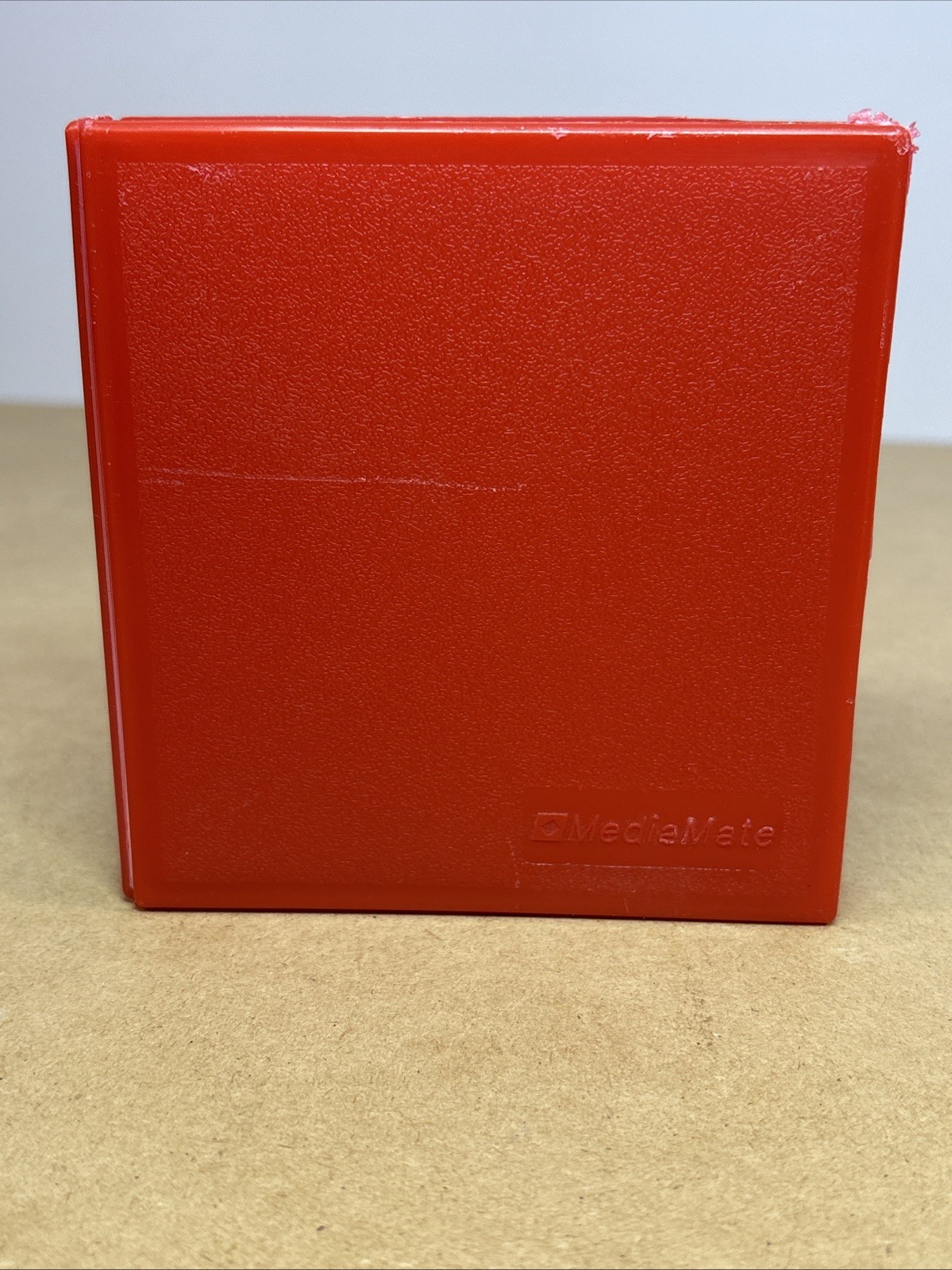 Vintage Red Plastic Media Mate Small 4x4.5" Floppy Disc Storage Box