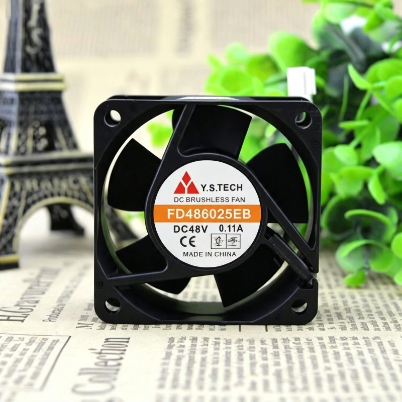 1pcs New For Y.S.TECH FD486025EB 6025 6CM 48V 0.11A 2PIN Cooling Fan