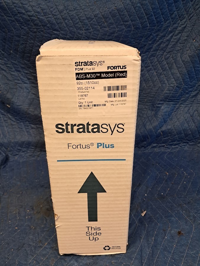 Stratasys ABS-M30 RED Filament Canister 92ci Fortus Plus OEM 355-02114 NEW
