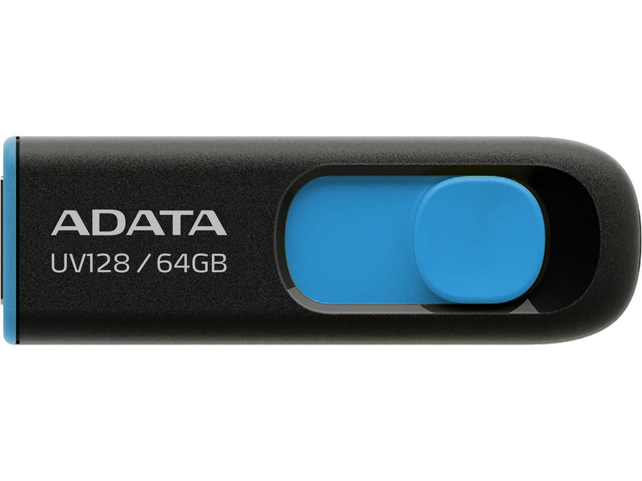 ADATA UV128 64GB BLUE Flash Drive USB 3.2 Memory Stick DISK KEY AUV128-64G-RBE