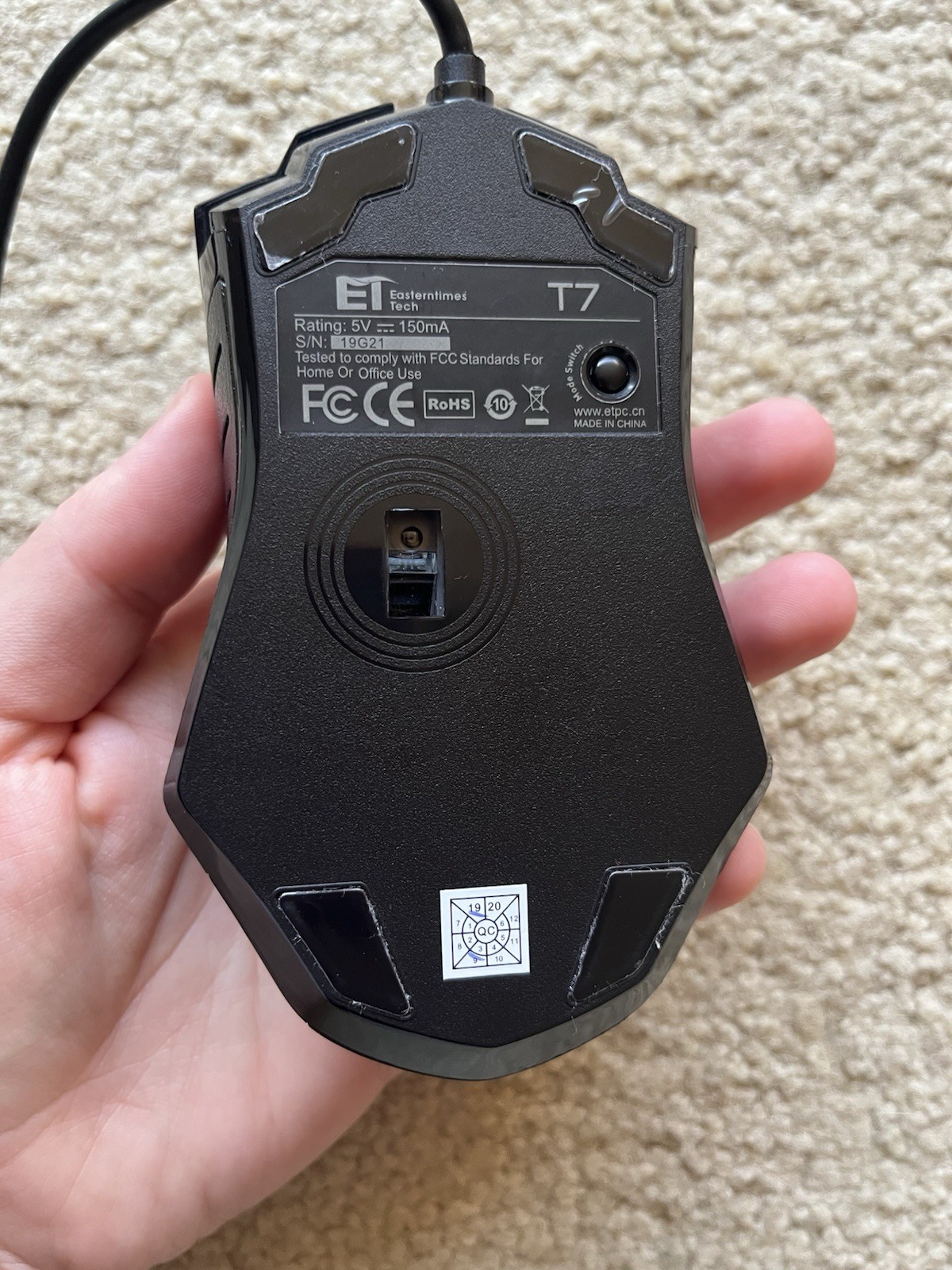 ET Easterntimes Tech Gaming Mouse Wired Model T7