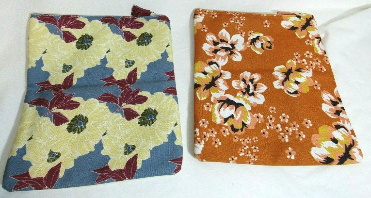 Rachel Pally Multicolored Floral Tablet Computer Case Bag 2 Pieces EUC