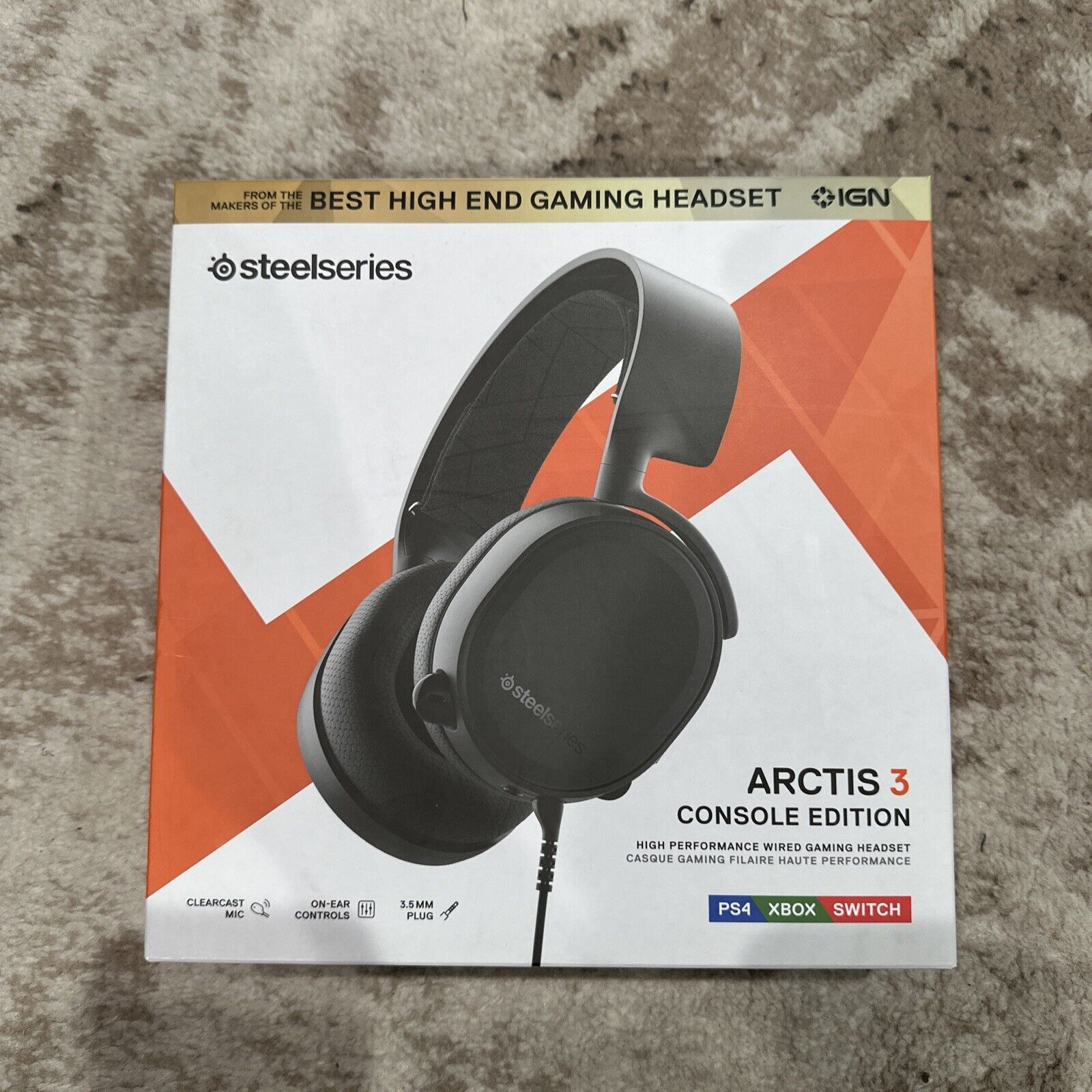 SteelSeries Arctis 3 Stereo Gaming Headset PS4/XBOX/SWITCH-W/Mic- 61511 - Black 