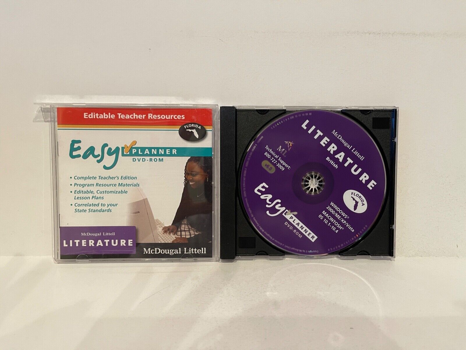 Easy Planner Literature PC CD-ROM Florida McDougal Littel 9780547063003 Win Mac