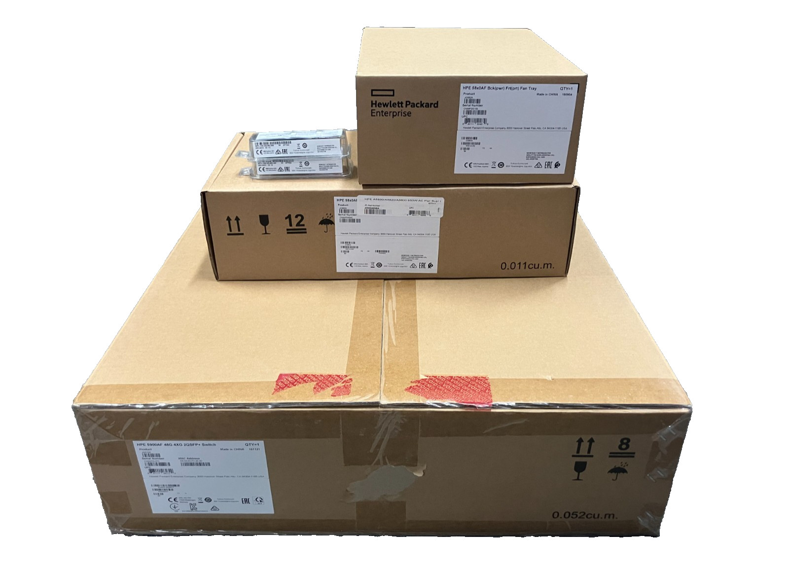 HPE 5900AF 48G 4XG 2QSFP+ Switch w/ Fan Tray, 650W AC Power, 2x 10G SFP+ JG510A