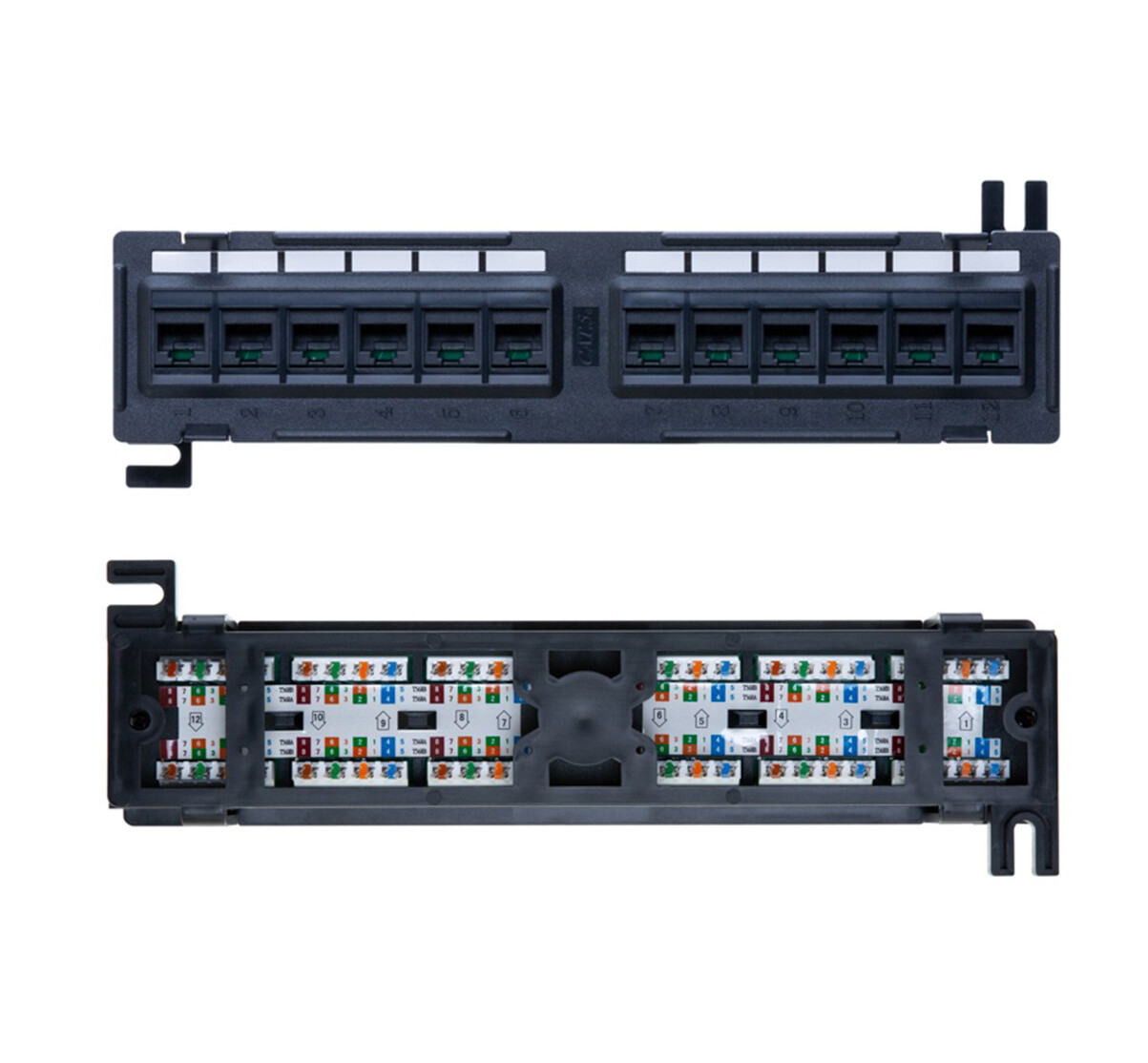 CAT5E/CAT6 UTP Patch Panel 110-Type RJ45 Ethernet Rack Mount 12/24/48 Ports Lot