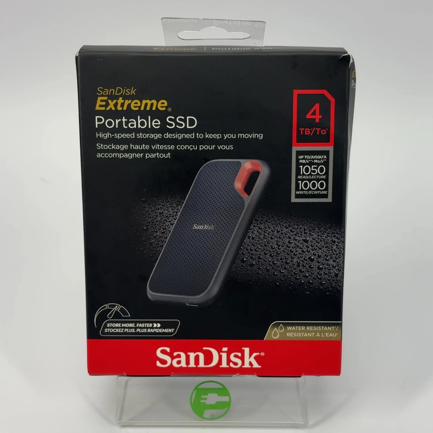 New SanDisk Portable Extreme Portable SSD 4TB USB-C to USB-A SDSSDE61-4T00-G25
