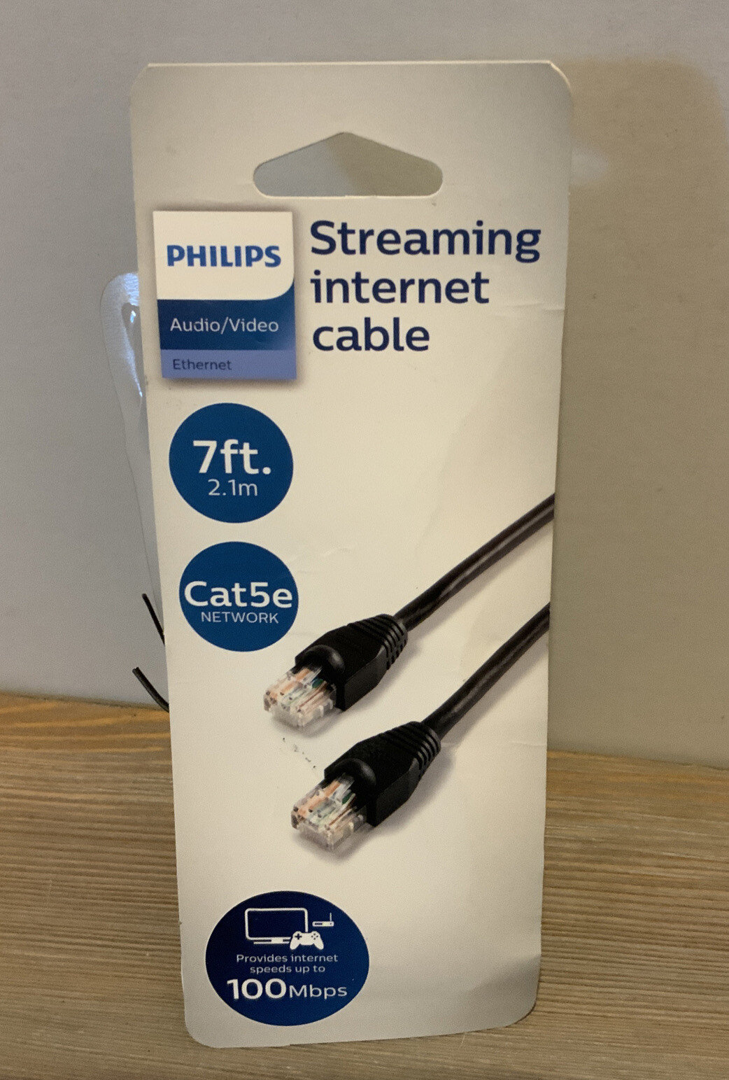 🌍 Philips,Streaming Internet Cable,7 Ft,2.1 M,Open Box ‼️