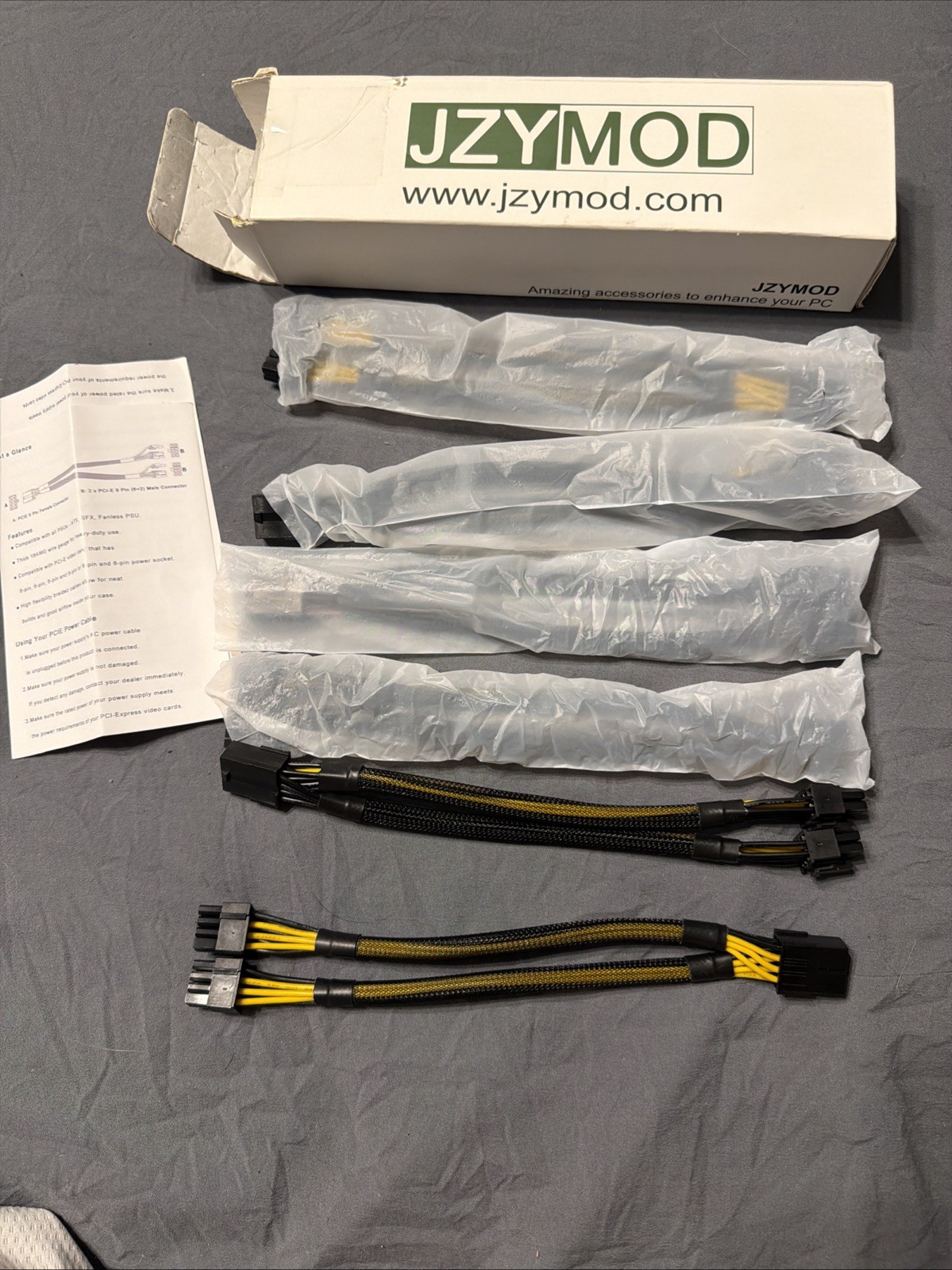JZYMOD 6 Pack 8 Pin Pcie Splitter New