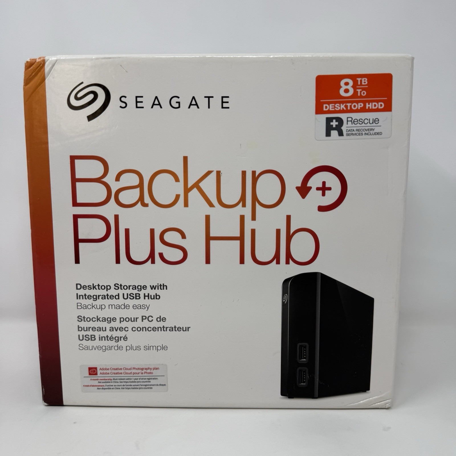 NEW Seagate Backup Plus Hub USB 3.0 Desktop Storage External Hard Drive 8TB