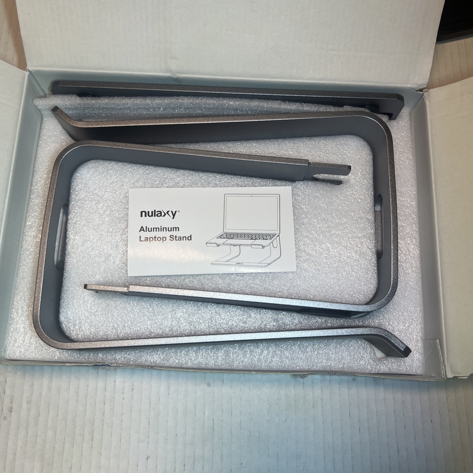 Nulaxy Gray Aluminum Desktop Laptop Stand Model C3 notebook riser up to 15.8" 