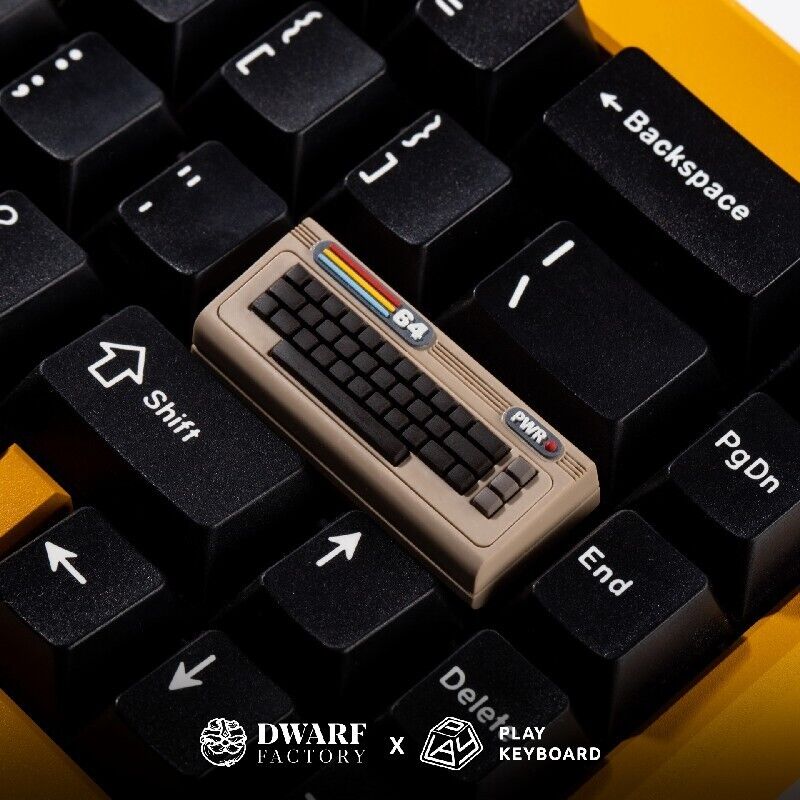 BNIB Dwarf Factory x Play Keyboard C64 CRP Resin Keycap Cross Shaft Keyboard