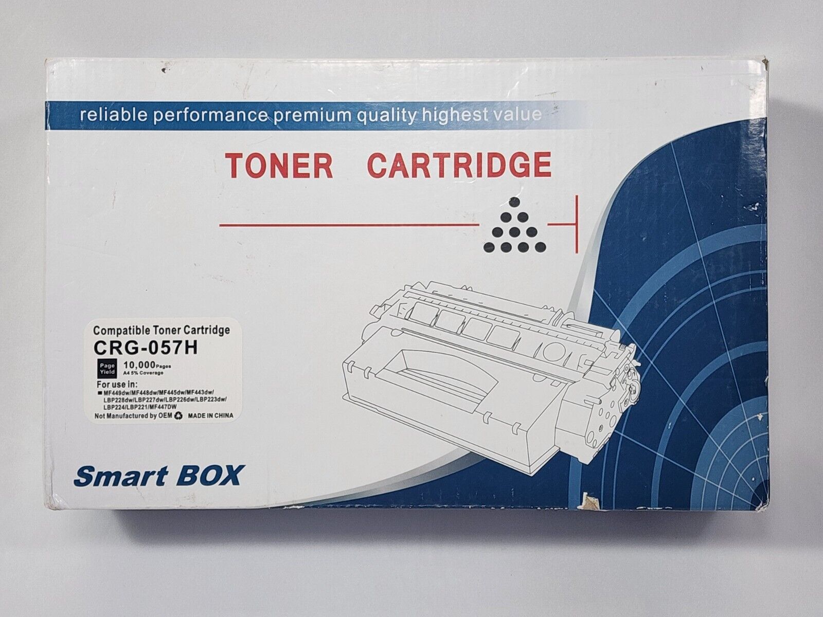 Smartbox Black Premium High Yield Laser Printer Toner Cartridge CRG-057H Canon