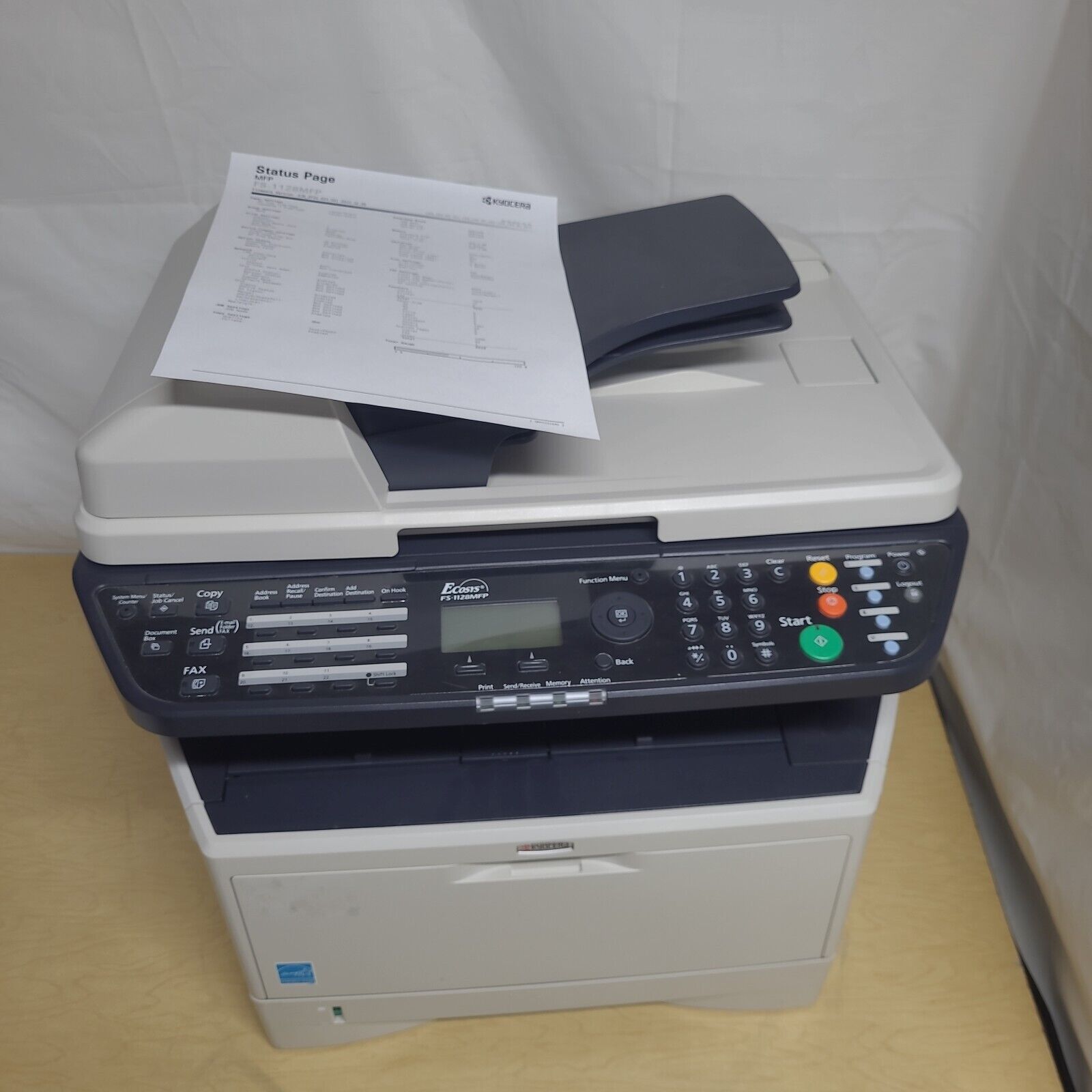 Kyocera Ecosys FS-1128MFP Printer Monochrome Laser 7.5k PAGE COUNT Duplex ADF