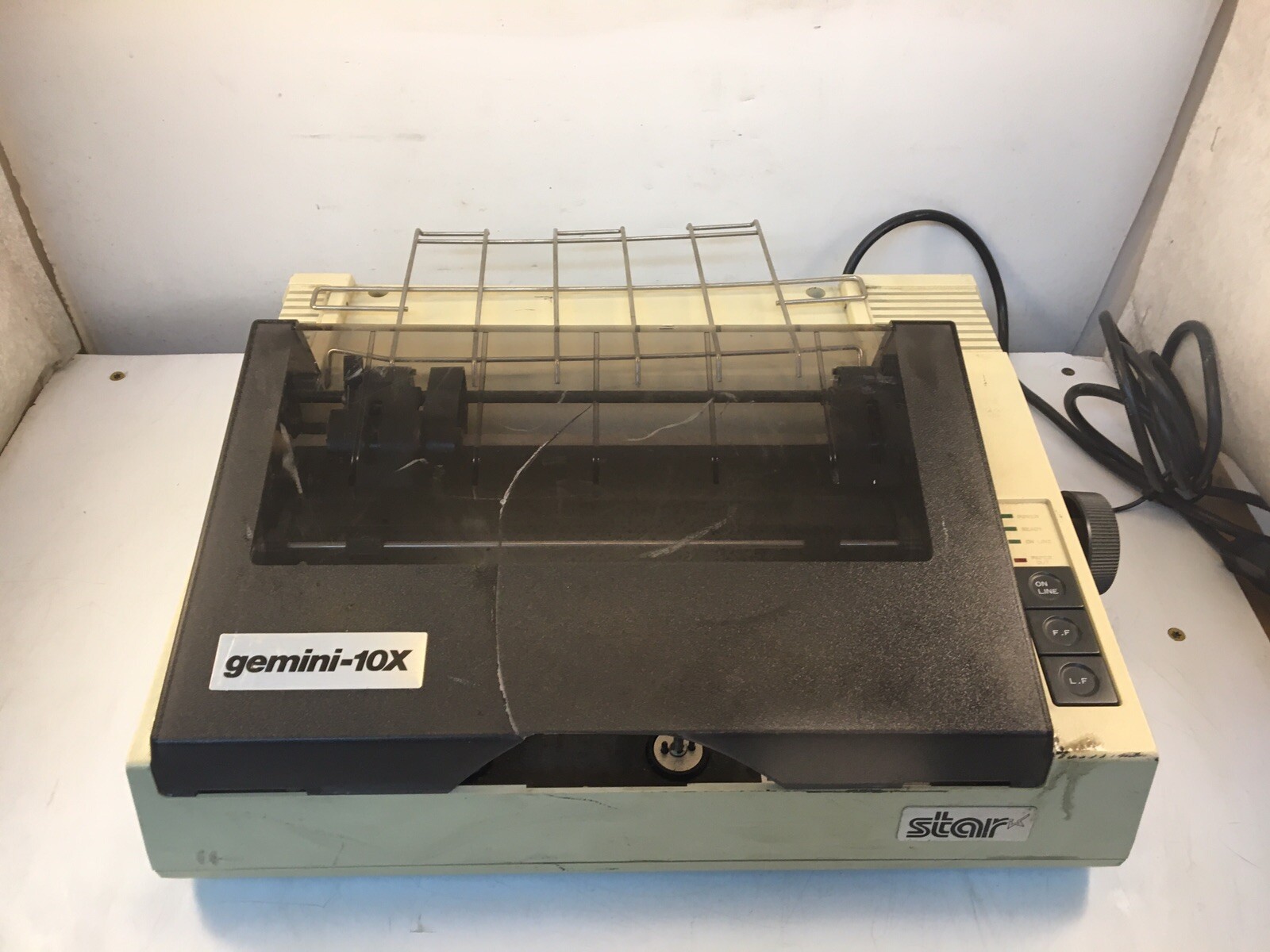 Star Micronics Gemini-10x Dot Matrix Printer POWERS ON UNTESTED PARTS & REPAIR