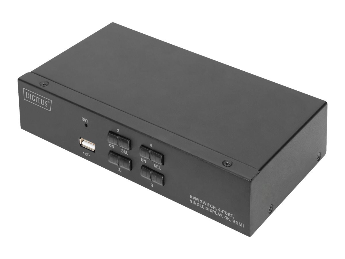 DIGITUS DS-12880 KVM / audio / USB switch 4 x KVM port(s) 1 DS-12880