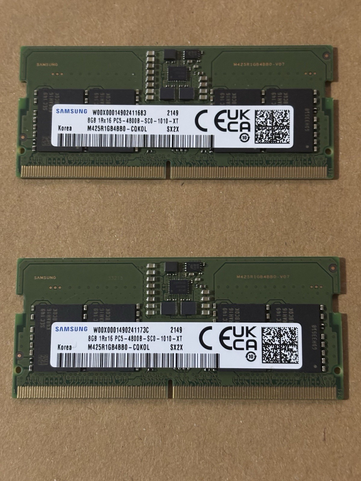 Samsung 16GB (2x8GB) DDR5 4800MHz PC5-4800B Laptop RAM SODIMM