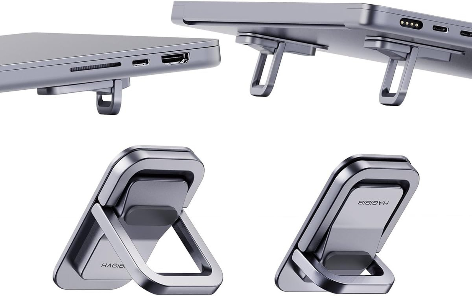 Laptop Stand Adjustable Height for Desk, Portable Invisible Laptop Riser