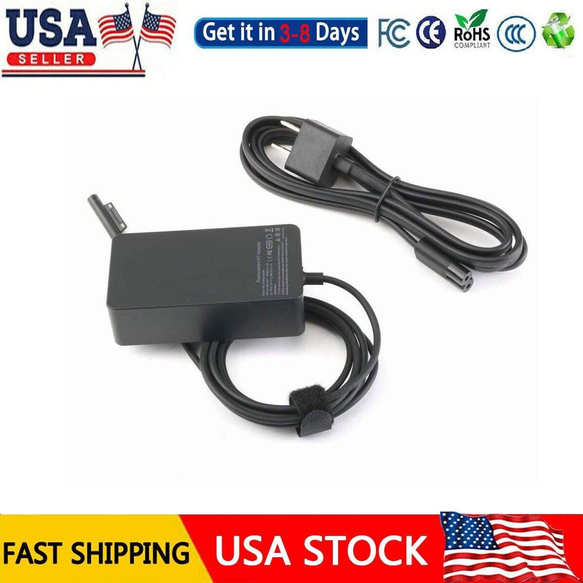 44W AC Adapter Charger For Microsoft Surface Pro 4 5 1800 1769 Power Supply Cord