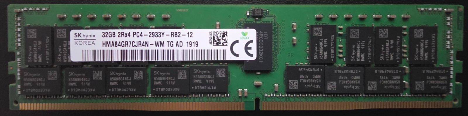 SKHynix 32GB DDR4-2933 PC4-23400 2Rx4 ECC RDIMM HMA84GR7CJR4N-WM