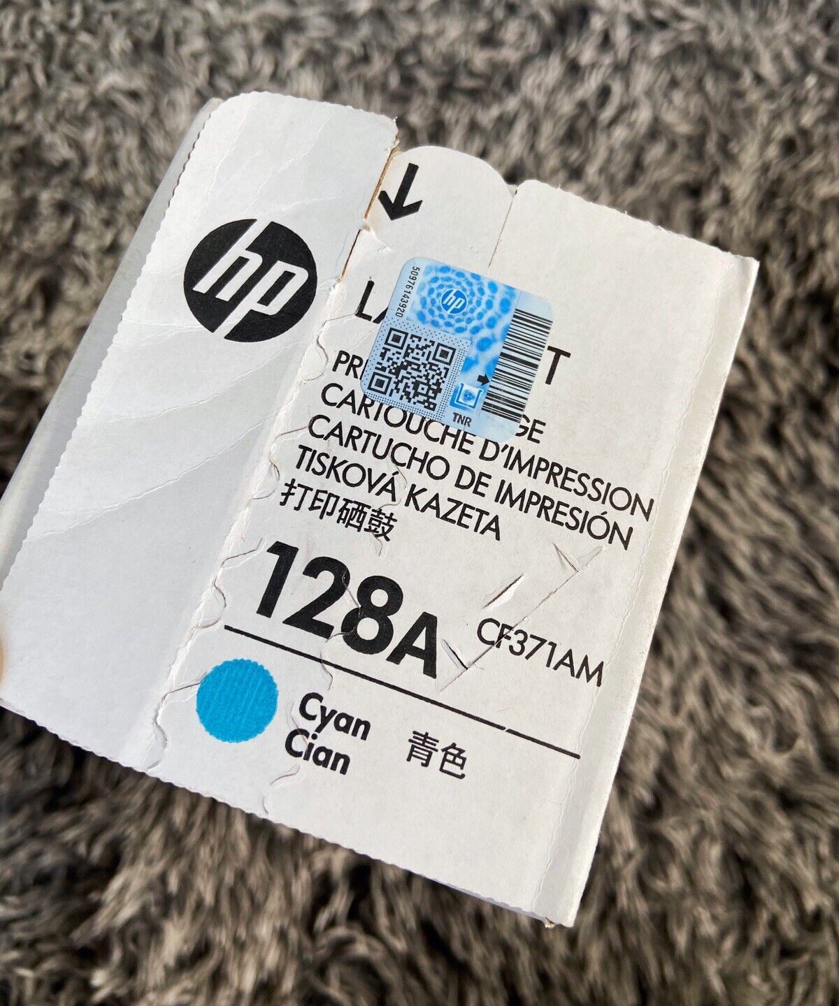 Genuine HP LaserJet 128A Cyan CE321A Toner Print Cartridge OEM Sealed New In Box