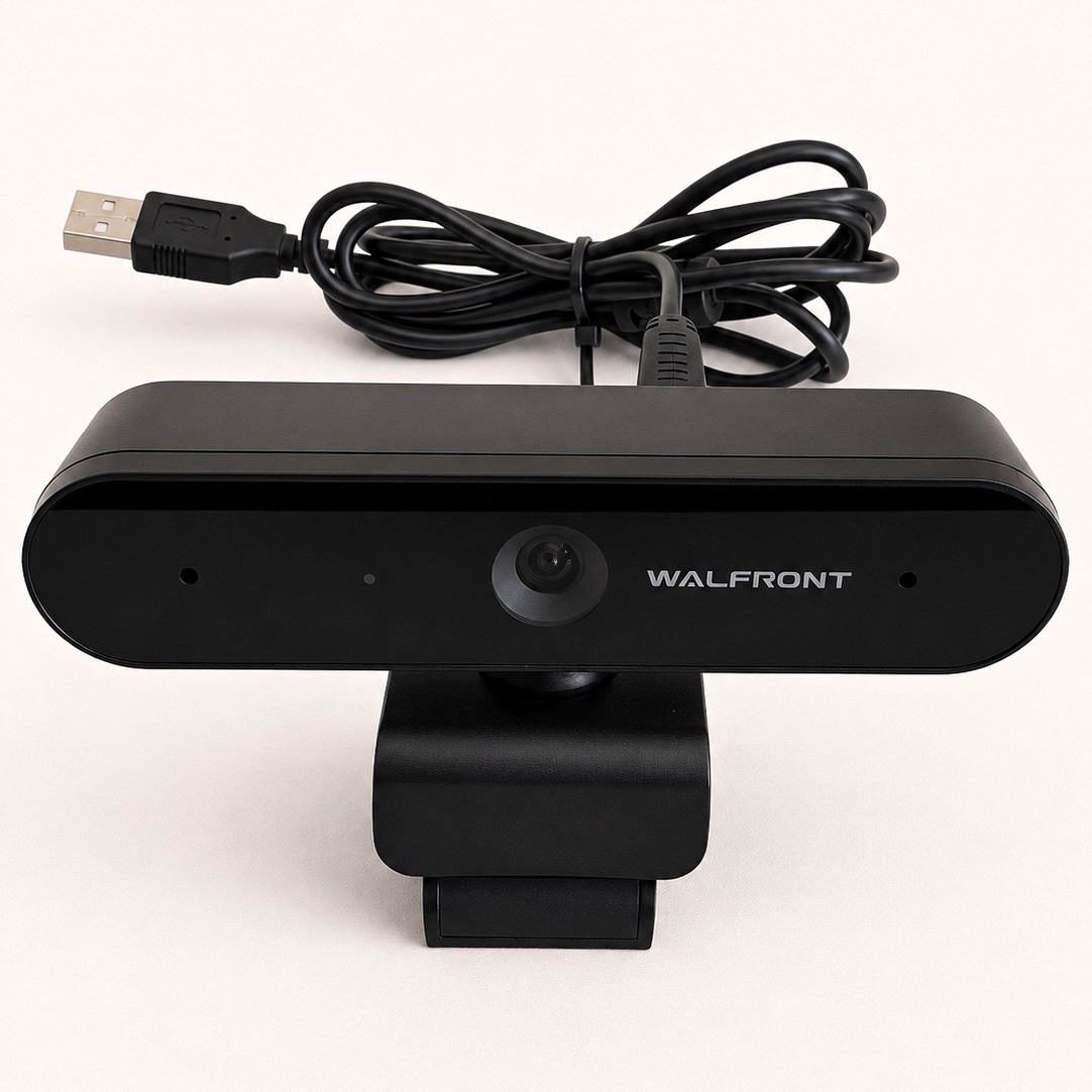 WALFRONT Model USB 2.0 Computer Webcam with Clip Stand, Black