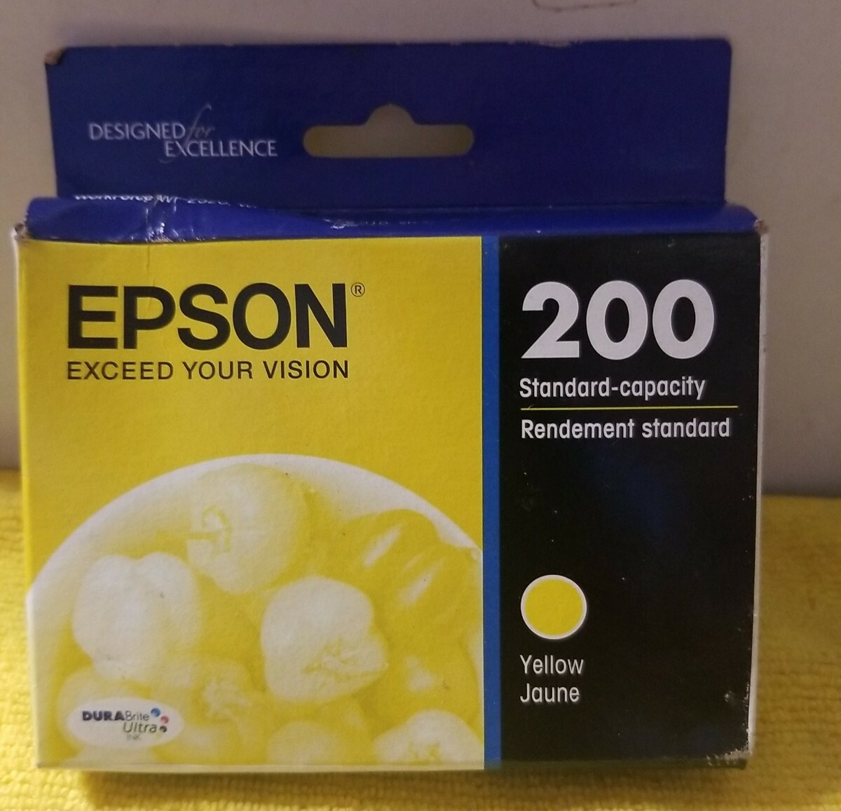 🌰  Epson Exceee Your Vision,200,Yellow Jaune,Exp 06/2021, destroyed  box ‼️