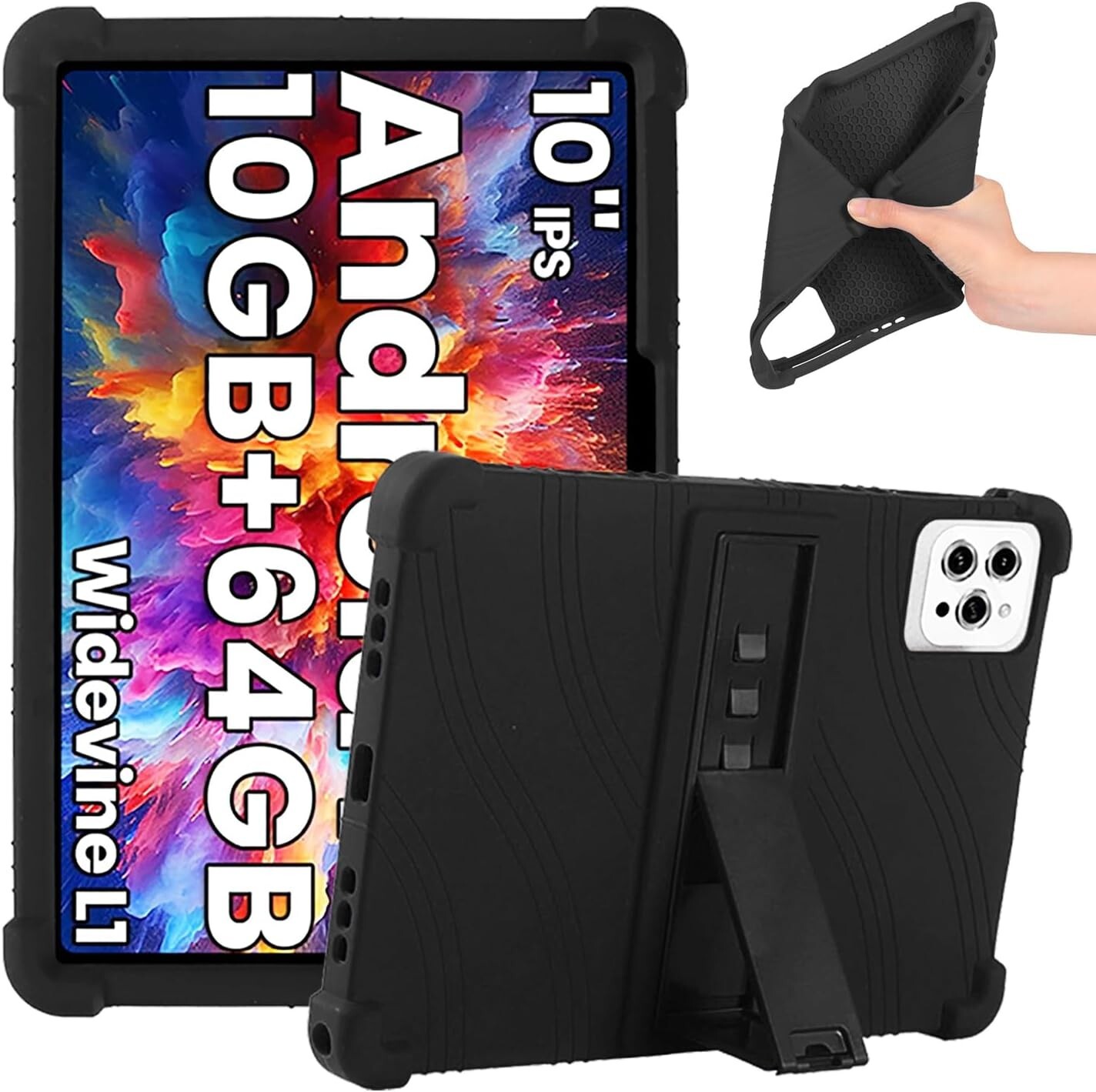 For DigiLand 1058 Tablet 10.1'' Android 14 Tablet Kids Friendly Silicone Stand