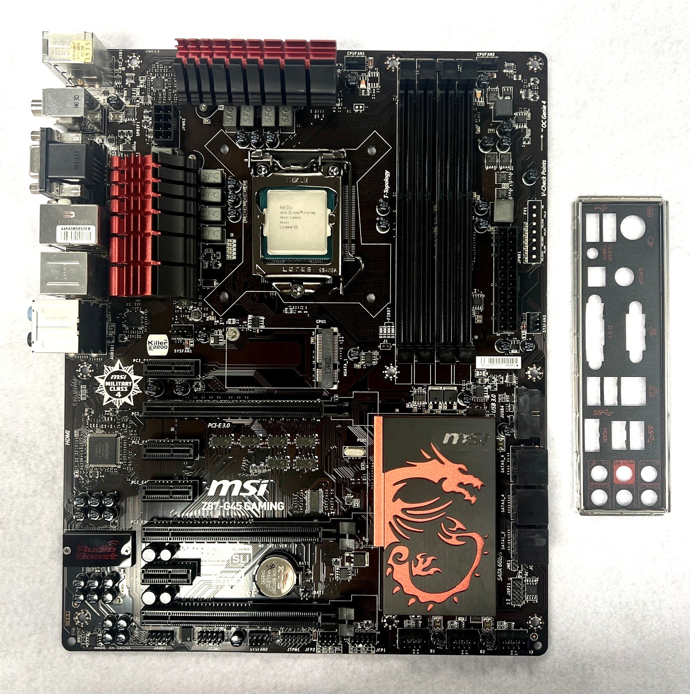 MSI Z87-G45 GAMING LGA 1150 Intel Motherboard ATX | i7-4770k with CPU  Tested