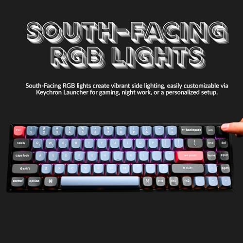 KEYCHRON K14 PRO WIRELESS CUSTOM MECHANICAL KEYBOARD,70% -  BLACK/GRAY/RED
