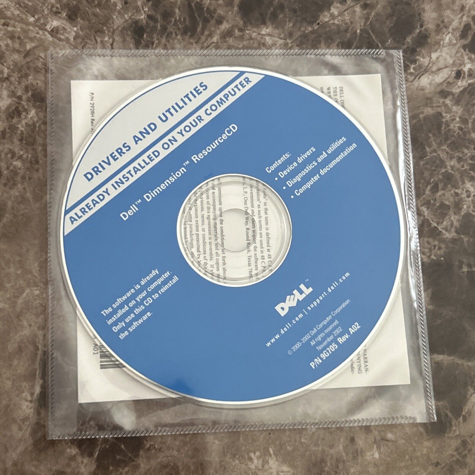 Dell Drivers and Utilities Dell Dimension Resource CD Brand New Sealed