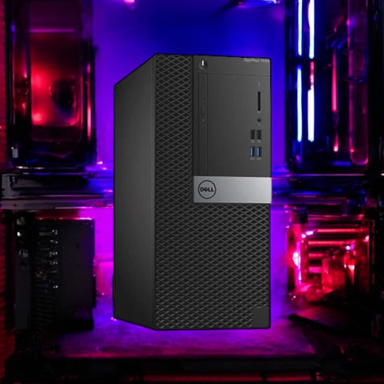 GAMING Dell Desktop PC MT Core i7 NVIDIA 2G GPU 16GB RAM 512GB SSD W11P WIFI BT