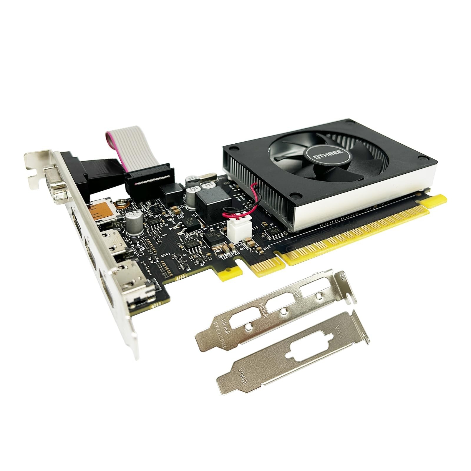 QTHREE GeForce GT 730 4GB Graphics Card,2X HDMI, DP,VGA,DDR3,64 Bit,Low Profi...