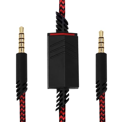 Replacement Nylon Braided Audio Cord Cable for Astro A40 Headset Red Braided